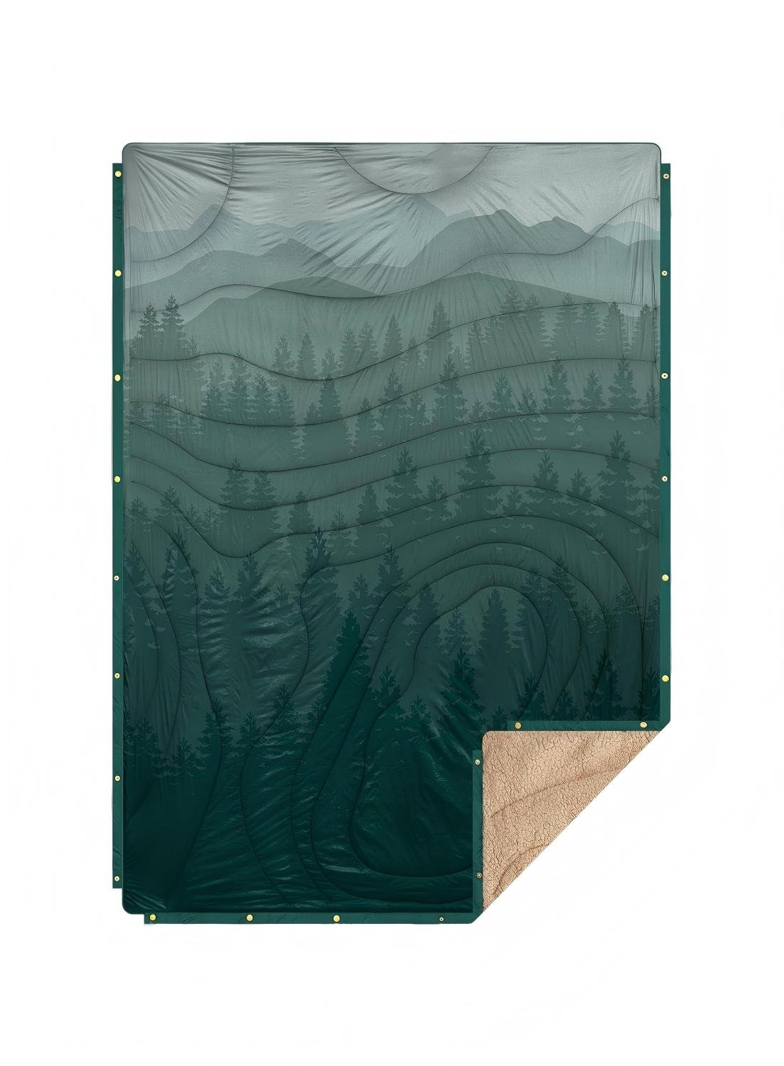 BK006 Camping Blanket with Sherpa LiningV