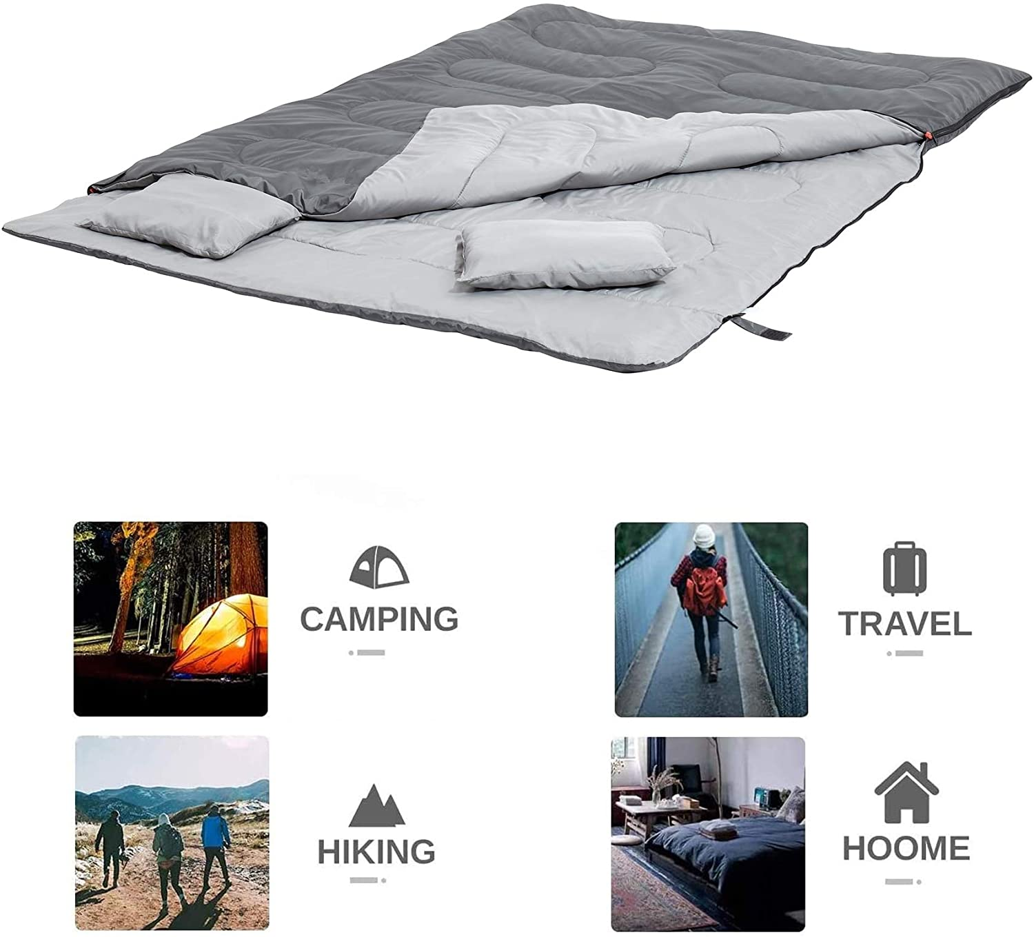SB002 Cool Weather Sleeping Bag for double Adults - Image 6